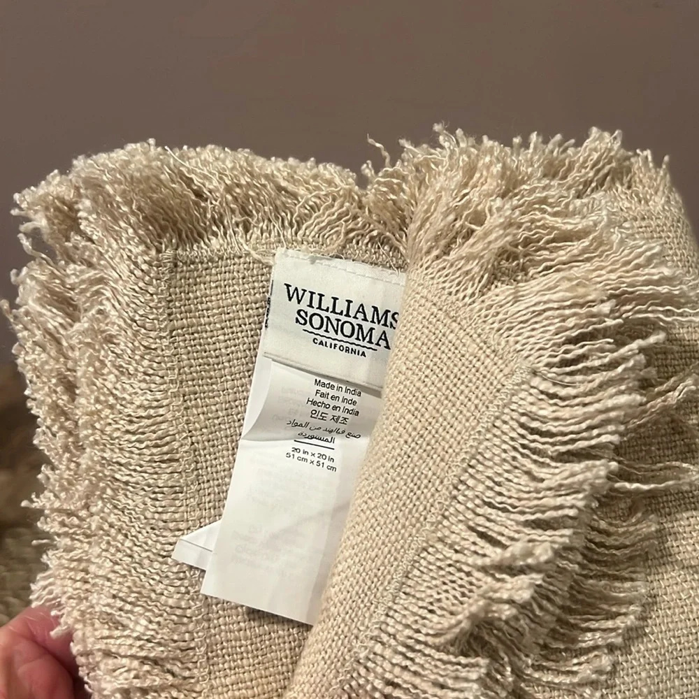 Williams Sonoma “Fringe” Napkins, Set/4